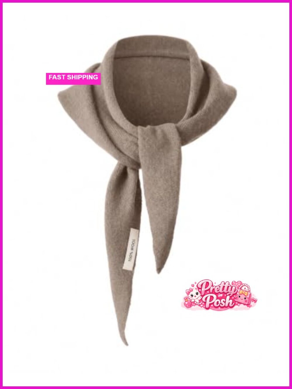 Wool Triangle Knit Scarf Shawl Wrap Bandana Women Lightweight Warm
